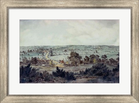 Framed Valley of the Stour, with Stratford St.Mary in the distance Print