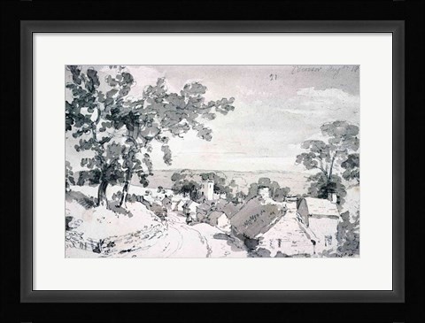 Framed Entrance to the Village of Edensor, 1801 Print