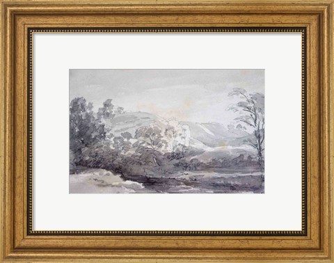 Framed View in Derbyshire Print