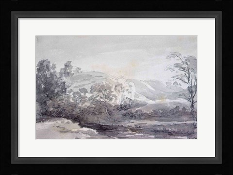 Framed View in Derbyshire Print