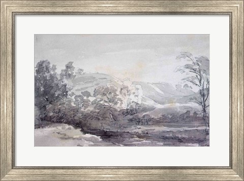 Framed View in Derbyshire Print