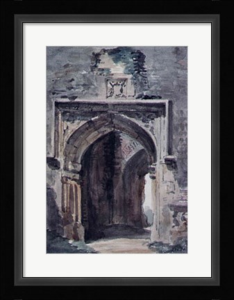 Framed East Bergholt Church: South Archway of the Ruined Tower, 1806 Print