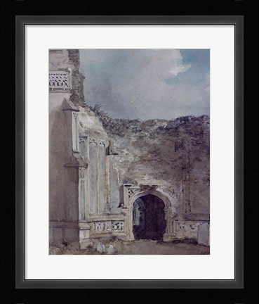Framed East Bergholt Church: North Archway of the Ruined Tower Print