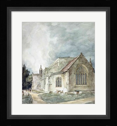 Framed East Bergholt Church, c.1805-11 Print