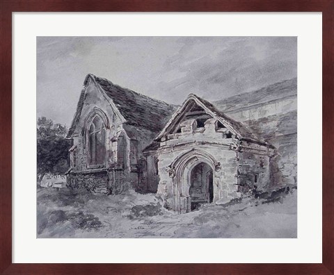 Framed Porch and Transept of a Church Print