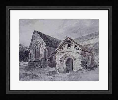 Framed Porch and Transept of a Church Print