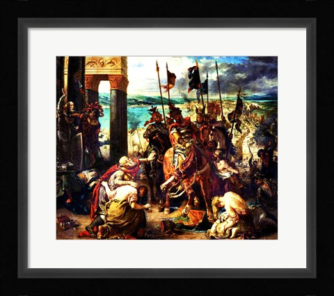 Framed Crusaders' entry into Constantinople Print