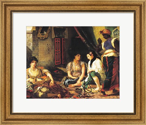 Framed Women of Algiers in their Apartment, 1834 Print