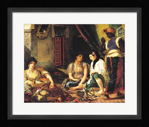 Framed Women of Algiers in their Apartment, 1834 Print