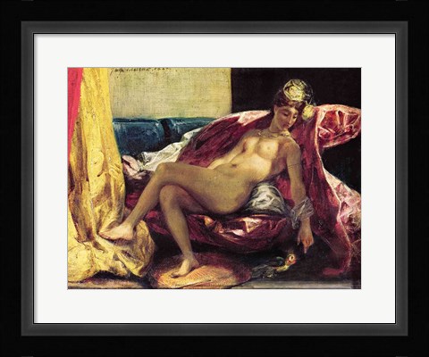 Framed Reclining Odalisque Print