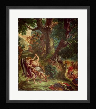 Framed Fight between Jacob and the Angel Print