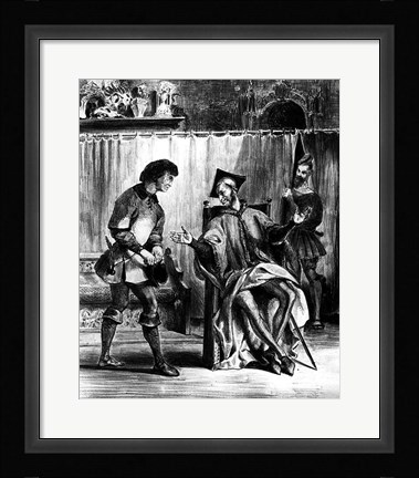 Framed Mephistopheles and the Pupil, from Goethe's Faust Print
