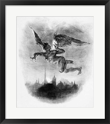 Framed Mephistopheles&#39; Prologue in the Sky, from Goethe&#39;s Faust, 1828 Print