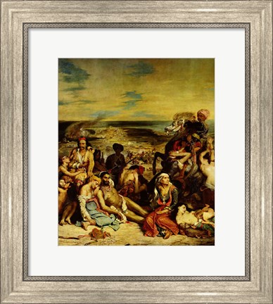 Framed Scenes from the Massacre of Chios, 1822 Print