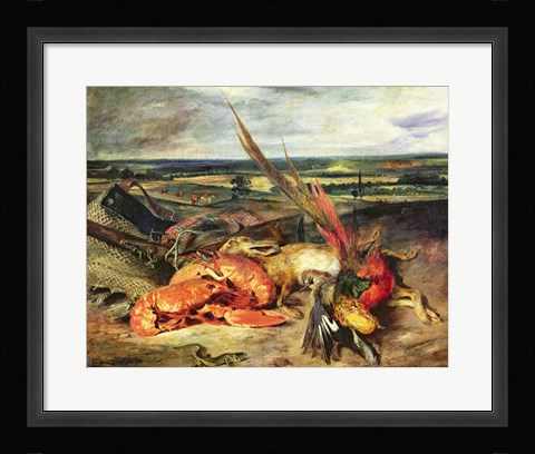 Framed Still Life with Lobsters Print