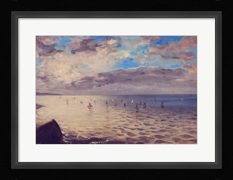 Framed Sea Viewed from the Heights of Dieppe Print