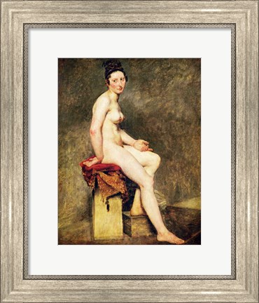Framed Seated Nude, Mademoiselle Rose Print