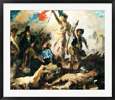 Framed Study for Liberty Leading the People Print
