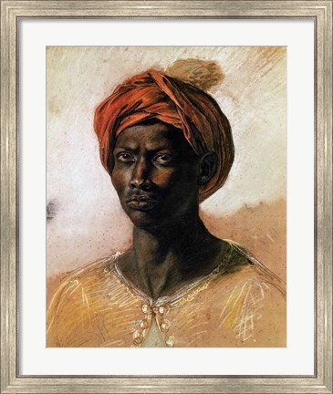 Framed Portrait of a Turk in a Turban, c.1826 Print