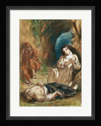 Framed Lelia in the Cave Print