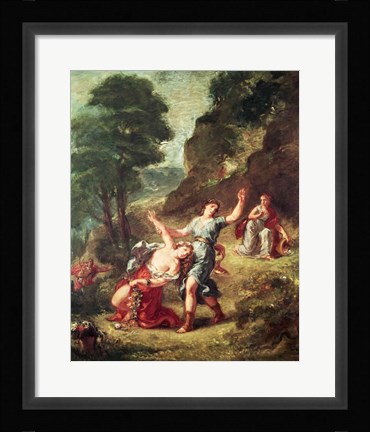 Framed Orpheus and Eurydice, Spring from a series of the Four Seasons, 1862 Print