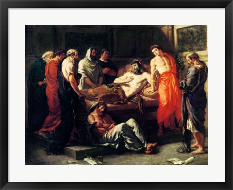 Framed Study for The Death of Marcus Aurelius Print