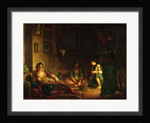 Framed Women of Algiers in their Harem Print