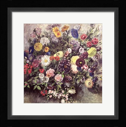 Framed Bouquet of Flowers Print
