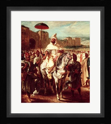 Framed Abd Ar-Rahman Sultan of Morocco Print
