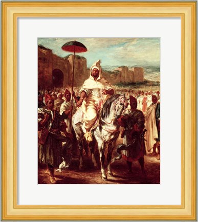 Framed Abd Ar-Rahman Sultan of Morocco Print