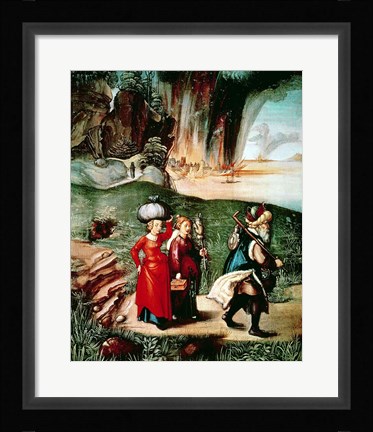 Framed Lot and his Daughters Print
