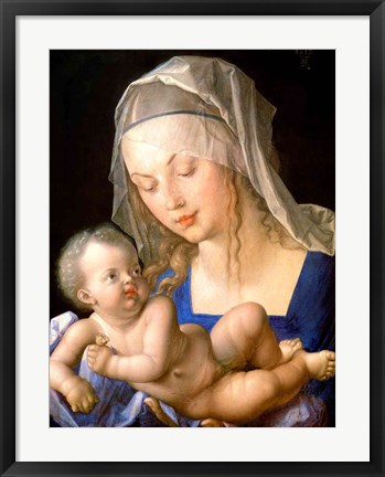Framed Virgin and child holding a half-eaten pear, 1512 Print