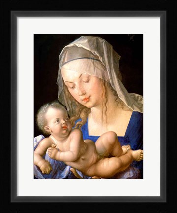 Framed Virgin and child holding a half-eaten pear, 1512 Print