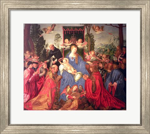 Framed Garland of Roses Altarpiece, 1600 Print