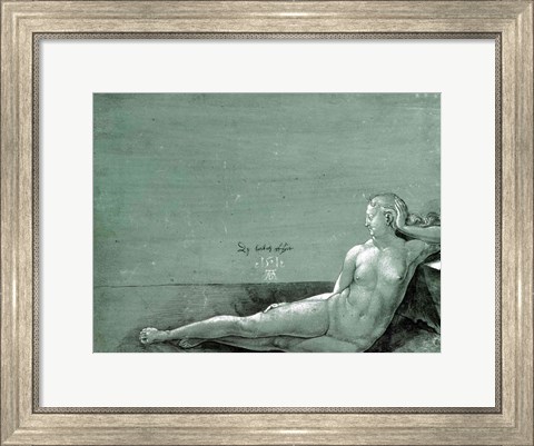 Framed Reclining female nude, 1501 Print
