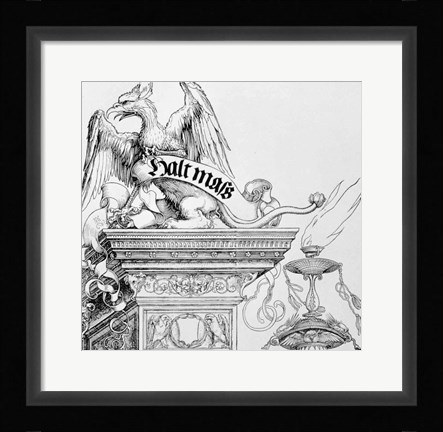 Framed Triumphal Arch of Emperor Maximilian I of Germany: detail Print