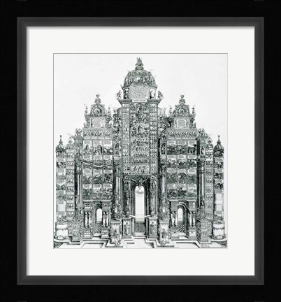 Framed Triumphal Arch of Emperor Maximilian I of Germany Print