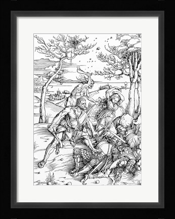 Framed Hercules Killing the Molionides Print