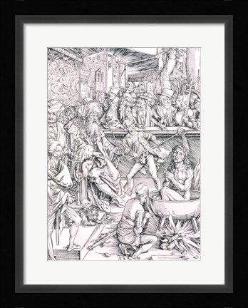 Framed Torture of St. John the Evangelist Print