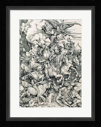 Framed Four Horsemen of the Apocalypse, Death, Famine, Pestilence and War Print