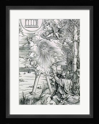 Framed St. John Devouring the Book from the 'Apocalypse' Print