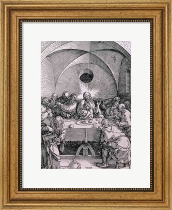 Framed Last Supper from the &#39;Great Passion&#39; Print