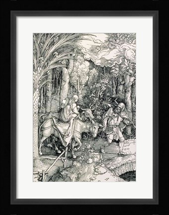 Framed Flight into Egypt from the 'Life of the Virgin' Print