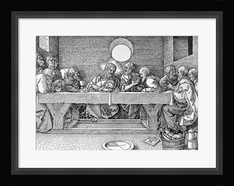 Framed Last Supper, pub. 1523 Print
