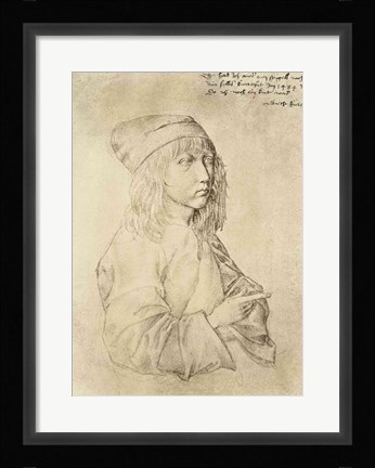Framed Self portrait at the age of thirteen, 1484 Print