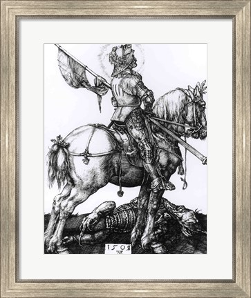 Framed St. George and the Dragon, 1508 Print