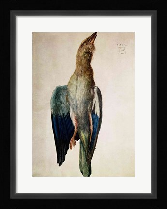 Framed Blue Crow, 1512 Print
