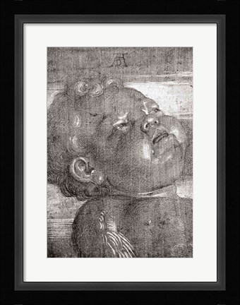 Framed Cherubim Crying, 1521 Print