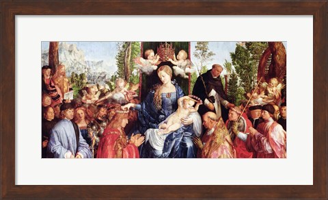 Framed Festival of the Rosary, 1506 - with crown Print