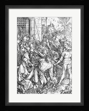 Framed carrying of the cross Print